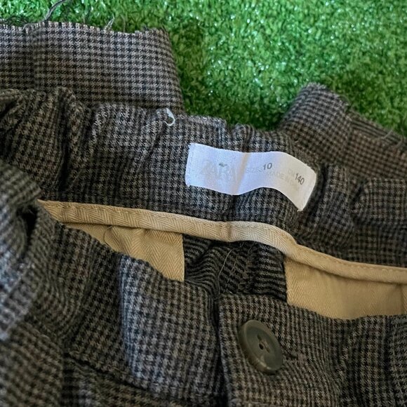 Zara Kids Adjustable Waist Pockets Brown Pleated Chino Cutoffs Shorts Size 10 - Picture 11 of 14